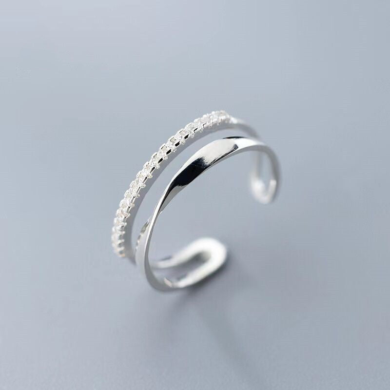 925 Sterling Silver Mobius Open Ring for Women