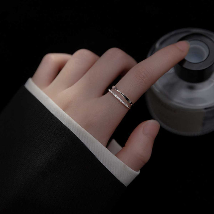 925 Sterling Silver Mobius Open Ring for Women – detail view 2