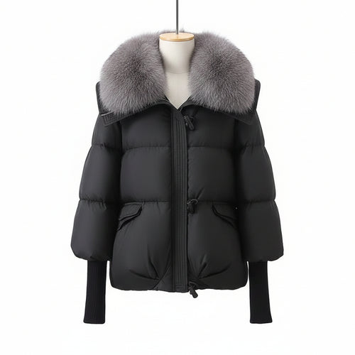 Women's faux-fur collar puffer jacket 