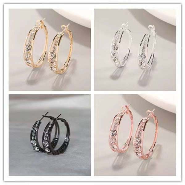 Crystal Hoop Earrings for Women – detail view 2