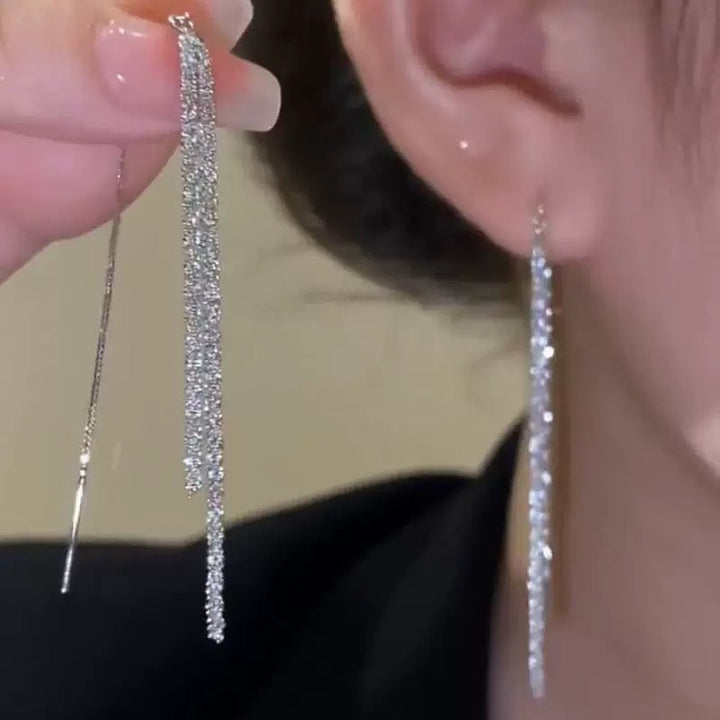 Elegant Galaxy Tassel Drop Earrings for Women