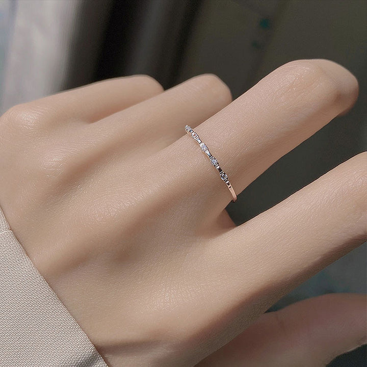 Minimalist Zircon Adjustable Ring for Women