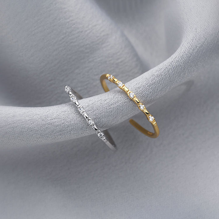 Minimalist Zircon Adjustable Ring for Women – detail view 2