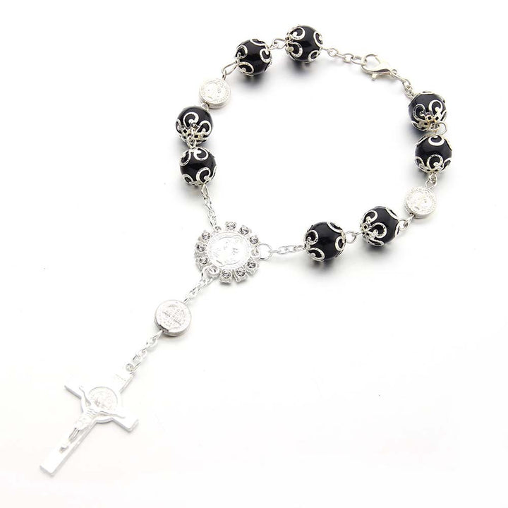 10mm glass pearl beaded bracelet