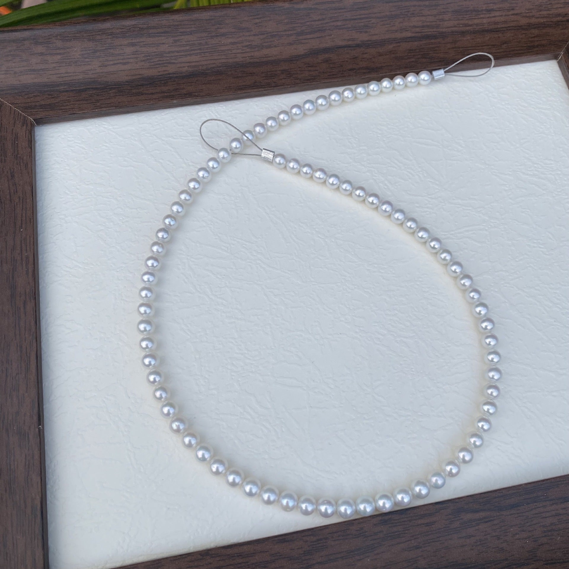 Freshwater Pearl DIY Necklace Material, 5–6mm Near-Round - view 6