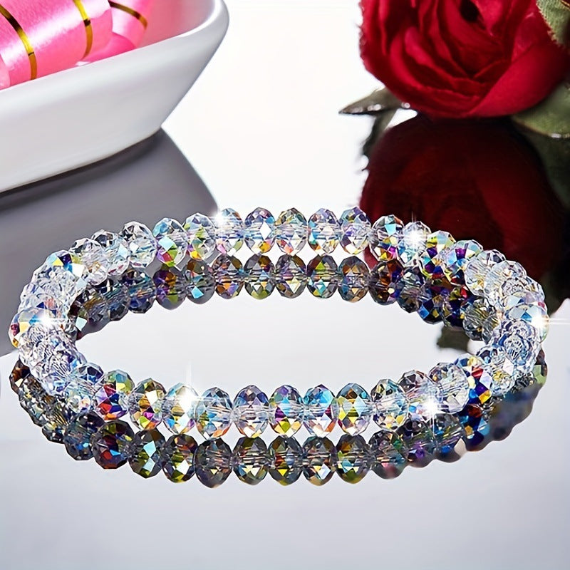 Square Imitation Crystal Chain Bracelet