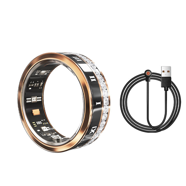 Titanium Steel Smart Ring, Heart Rate & Blood Oxygen Tracking – detail view 2