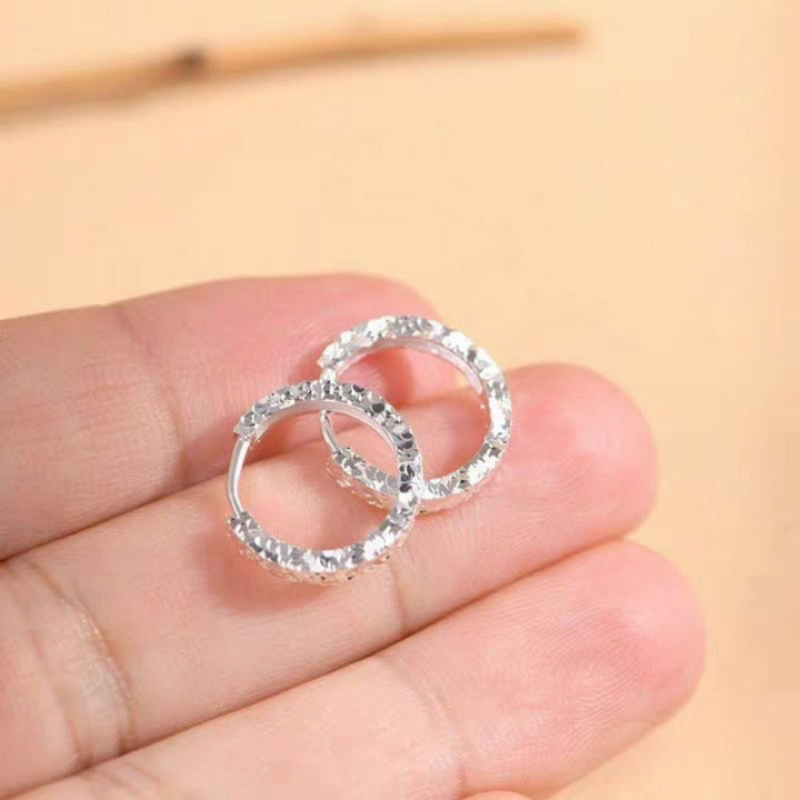 Sparkling Crystal Hoop Earrings for Women – detail view 2
